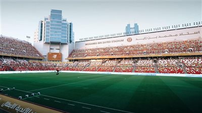 السوبر المحلي، جاهزية ملعب محمد بن زايد لاحتضان قمة الأهلي والزمالك (صور)