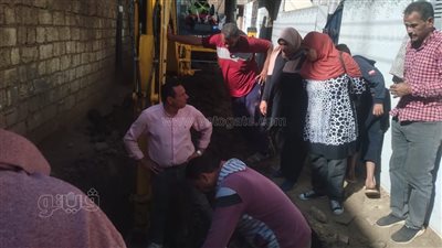 إصلاح هبوط مفاجئ بقرية الرجبية في الغربية (صور)