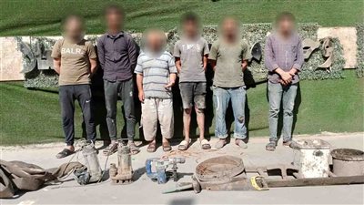 القبض على 6 أشخاص بتهمة التنقيب عن الآثار فى بولاق أبو العلا