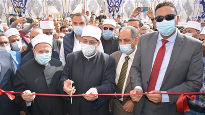 مفتي الجمهورية ووزير الأوقاف ومحافظ الدقهلية في افتتاح مسجد التقوى بالسنبلاوين | صور 