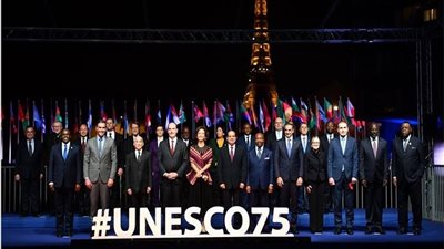  4 صور ترصد مشاركة السيسي في احتفالية منظمة اليونيسكو بمناسبة مرور 75 عاما على تأسيسها