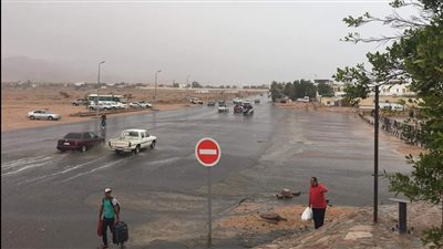 سقوط أمطار متوسطة على جنوب سيناء| صور