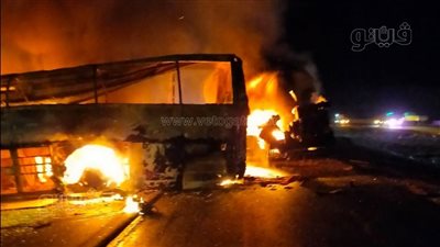 تفحم سياراتين لتخزين المواد البترولية التهمتهما النيران بأكتوبر