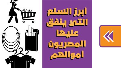أبرز السلع التي ينفق عليها المصريون أموالهم|إنفوجراف