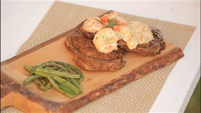 مقادير عمل الستيك ريب آي بالثوم والجمبري | فيديو 