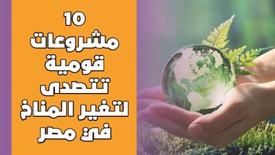 10 مشروعات قومية تتصدى لتغير المناخ في مصر | فيديوجراف