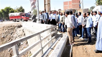 محافظ الأقصر يكلف بسرعة تنفيذ أعمال تطوير كوبري قرية الدير (صور)