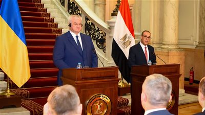 مباحثات مصرية أوكرانية فى القاهرة، عبد العاطى: الأمن المائى مسألة وجودية لمصر، لا أمن لإسرائيل دون إقامة الدولة الفلسطينية، وزير الخارجية الأوكرانى: لا يمكن إستخدام نهر النيل كسلاح ضد مصر