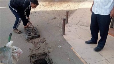  تكثيف حملات تطهير بالوعات الأمطار بالدقهلية (صور )