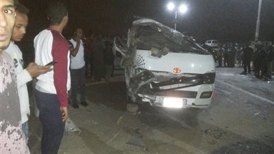 إصابة 8 أشخاص فى حادث انقلاب ميكروباص بالغربية