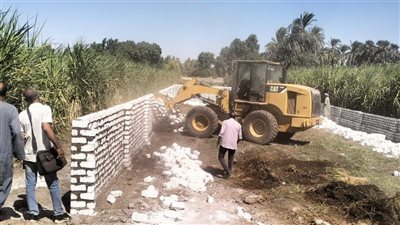 إزالة 30 حالة تعد علي الأراضي بإسنا في الأقصر (صور)