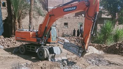 إزالة 4 حالات تعدٍ على أراض زراعية بغرب الأقصر (صور)