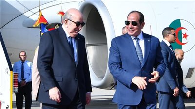 رئيس الجزائر يغادر القاهرة عقب لقاء السيسي