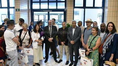 تدشين أول رحلة طيران لشركة خاصة من مطار أسوان الدولى إلى أبو سمبل (صور)