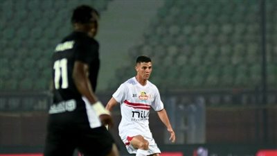 ناصر منسي يسجل الهدف الثاني للزمالك في شباك البنك الأهلي 