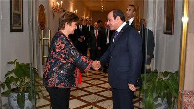  تفاصيل مباحثات الرئيس السيسي ومدير صندوق النقد الدولي (صور)