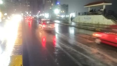 سقوط أمطار متوسطة على مناطق شرق الإسكندرية 