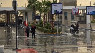 سقوط أمطار على التجمع الخامس في القاهرة (فيديو وصور)