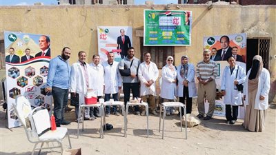 بيطرى الشرقية تنظم قافلة علاجية بقرية الجنادوة بالقرين 