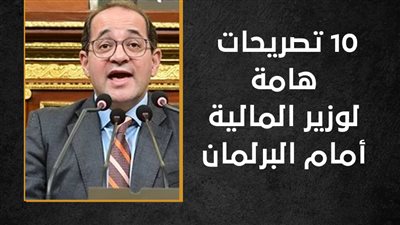 10 تصريحات هامة لوزير المالية أمام البرلمان (إنفوجراف)