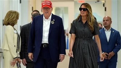 ترامب وزوجته يدليان بصوتيهما في الانتخابات الرئاسية الأمريكية