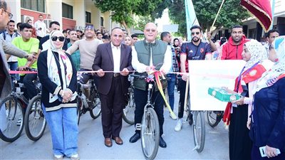  مبادرة 100 يوم رياضة، بدء ماراثون الدراجات لطلاب نوعية سوهاج