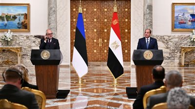 7 صور ترصد تفاصيل المباحثات المصرية الإستونية 