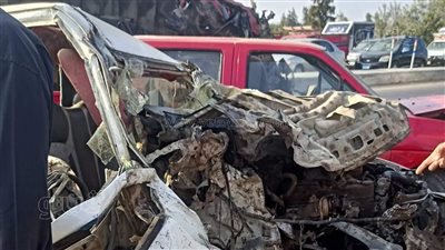تفاصيل حادث تصادم 3 سيارات بطريق 