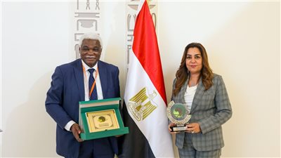 وزيرة التنمية المحلية تلتقي سكرتير منظمة المدن والحكومات الأفريقية