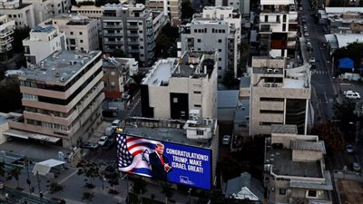 تحالف عظيم، نتنياهو يعلق لافتات بشوارع تل أبيب للاحتفال بفوز ترامب (صور)