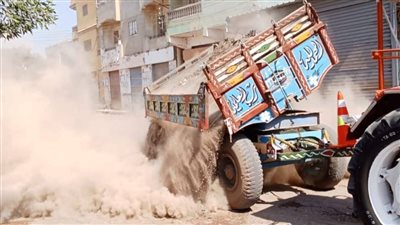 تمهيد الطرق والشوارع بأولاد صقر في الشرقية 