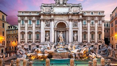 استبدال نافورة تريفي الشهيرة في روما بحوض تمنيات