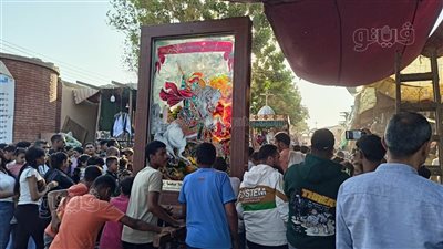 بزفة الأيقونات، بدء الاحتفال بمولد الشهيد مارجرجس بالرزيقات غرب الأقصر (بث مباشر)