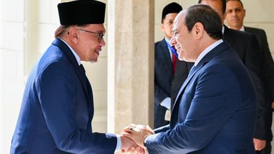 السيسي يستقبل رئيس وزراء ماليزيا اليوم بقصر الاتحادية