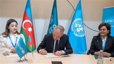 أذربيجان توقع إعلانًا في COP29 لحماية الأطفال والشباب في مواجهة تغير المناخ (صور)