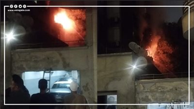  حريق هائل داخل شقة سكنية أمام حديقة حيوان الجيزة (صور)