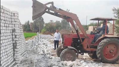 حملات مكثفة لإزالة مخالفات على أراضي أملاك الدولة بقرى ميت غمر (صور)