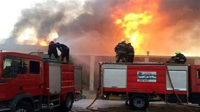 حريق بمزرعة الصرف الصحي بمركز أخميم في سوهاج