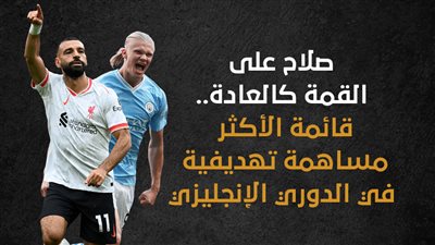صلاح على القمة كالعادة.. قائمة الأكثر مساهمة تهديفية في الدوري الإنجليزي (إنفوجراف)
