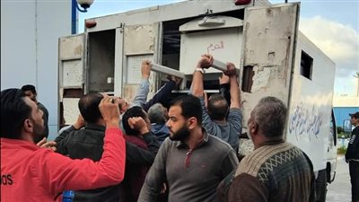 خروج جثامين ضحايا أتوبيس المطرية من مستشفى بورسعيد استعدادا لدفنهم بالدقهلية (صور)