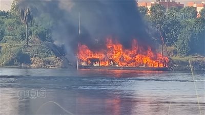  اندلاع حريق في مركب نيلية بالأقصر دون إصابات