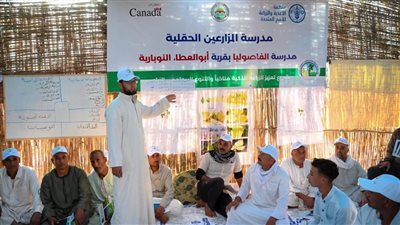 سفير كندا وبعض ممثلى الفاو يتابعون مشروع تعزيز الزراعة الذكية بالنوبارية