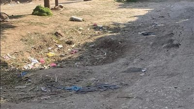 استغاثة من أهالي الحوامدية بشأن هبوط أرضي في شارع جسر المنوات (صور)