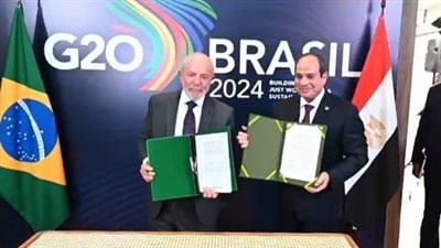 الرئيس السيسي ونظيره البرازيلي يوقعان بيانًا مشتركًا لترفيع العلاقات بين البلدين إلى الشراكة الاستراتيجية