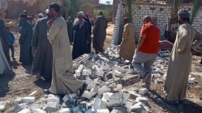 إزالة 3 حالات تعدي على أراضي أملاك الدولة شمال الأقصر (صور)