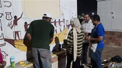 شباب الأقصر يحولون أكشاك الكهرباء إلى لوحات فنية (صور)