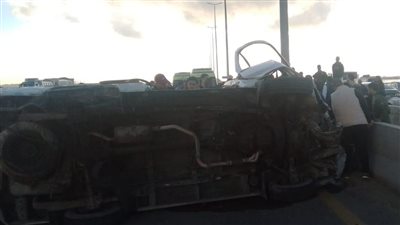 إصابة 5 أشخاص في انقلاب ميكروباص بالطريق الدولي في الإسكندرية