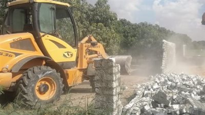 إزالة 7 حالات تعدٍ على الأراضي الزراعية بالقنطرة غرب (صور) 