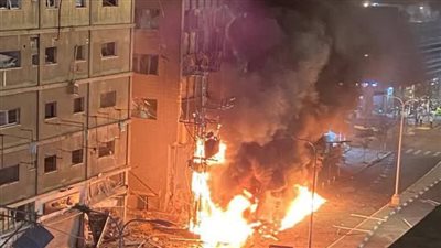 صاروخ تل أبيب، مشاهد توثق آثار هجوم منتصف الليل ضد إسرائيل (فيديو)