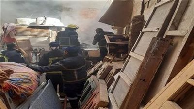 حريق مخزن أخشاب بشبرامنت دون خسائر